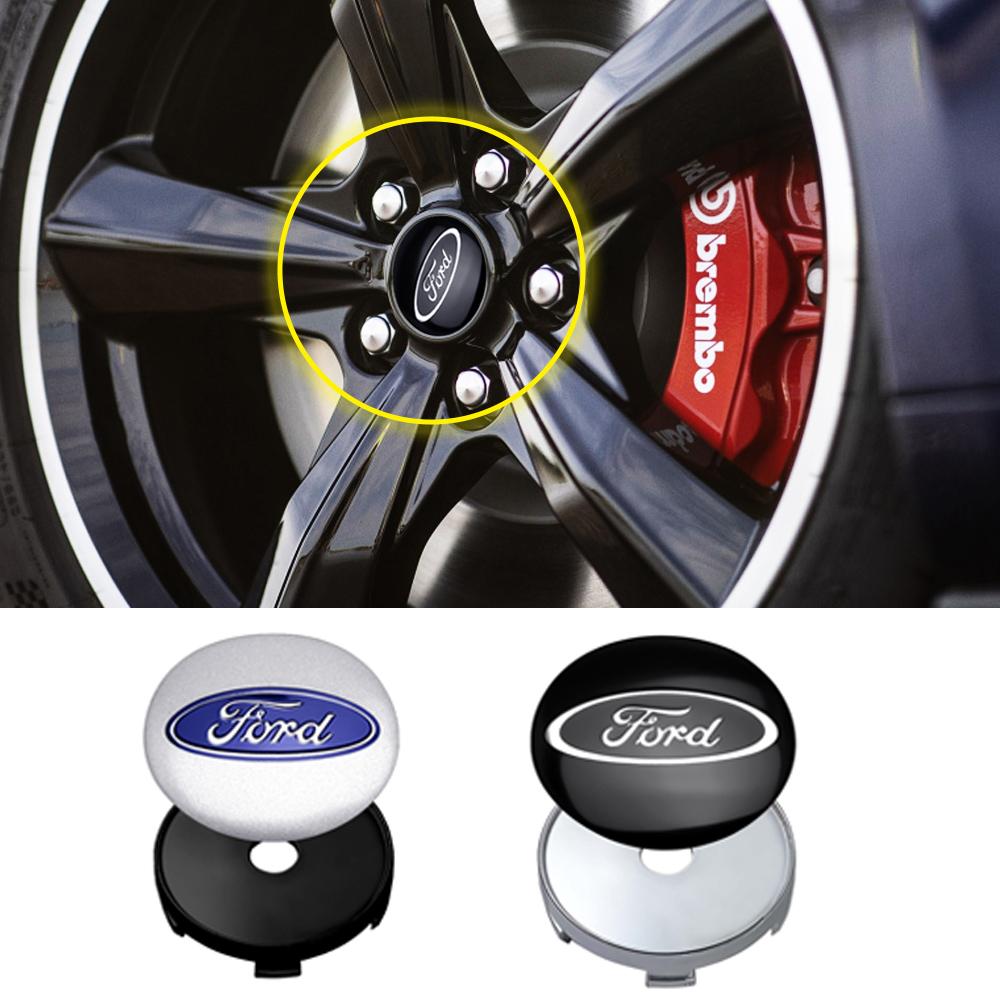 4pcs Aluminum Alloy Car Wheel Center Hub Caps Cover For Ford Fiesta Mondeo Fusion Explorer Escape Shelby Edge Taurus Mustang