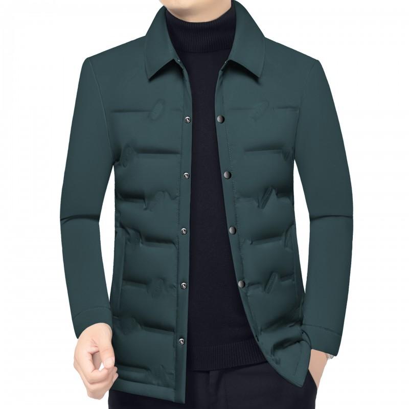 Mens Short Down Jacket Winter Warm Slim Fit Casual Outerwear Middle-Aged Men