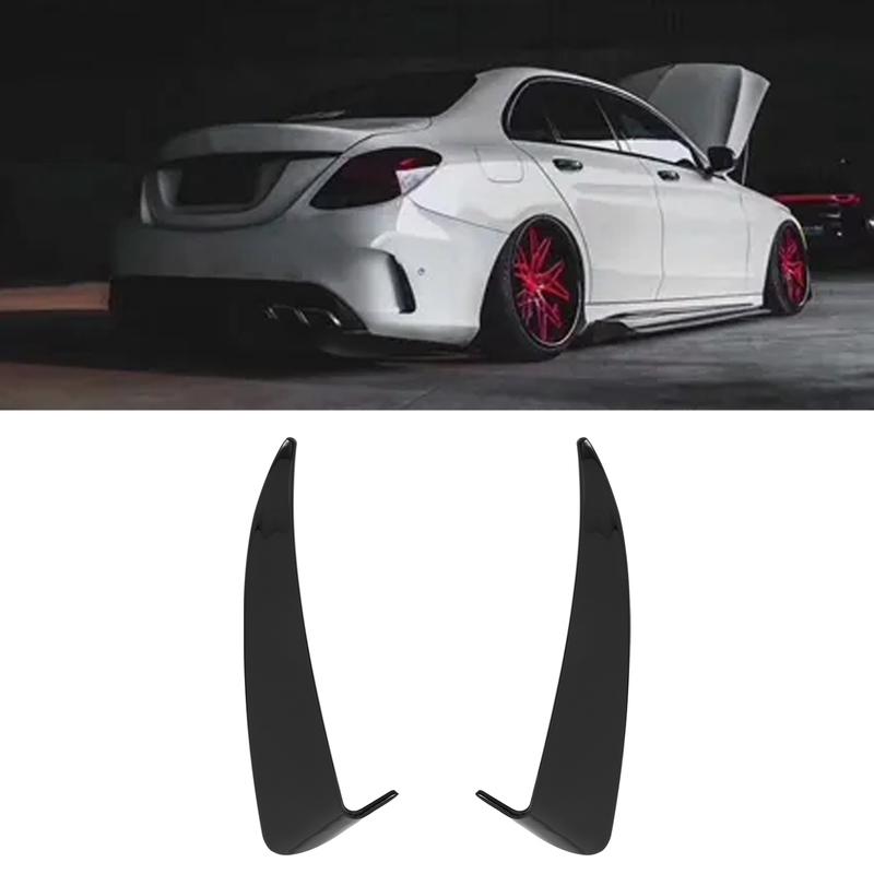 AA92-Rear Bumper Apron Spoiler Canard Air Vent Cover Trim For Mercedez Benz W205 C43 C63 AMG 4 Door 2015-