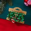 4Pcs/Set Christmas Colorful Crystal Beaded Bracelets Santa Claus Xmas Tree Bell Snowflake Pendant Bangle New Year Gift