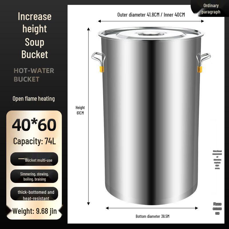 JPHZNB Stainless Steel Soup Pot with Lid