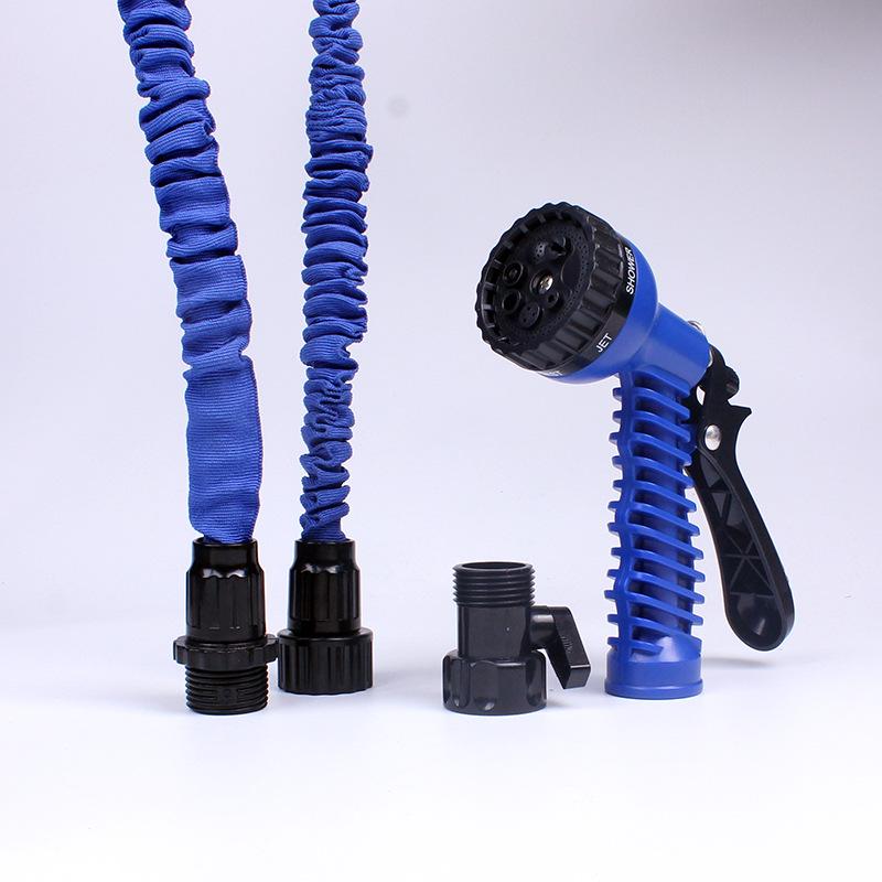 European Standard 3x Telescopic Water Hose w/ Valve & High-Pressure Gun for Car Wash, Garden & Floor Cleaning