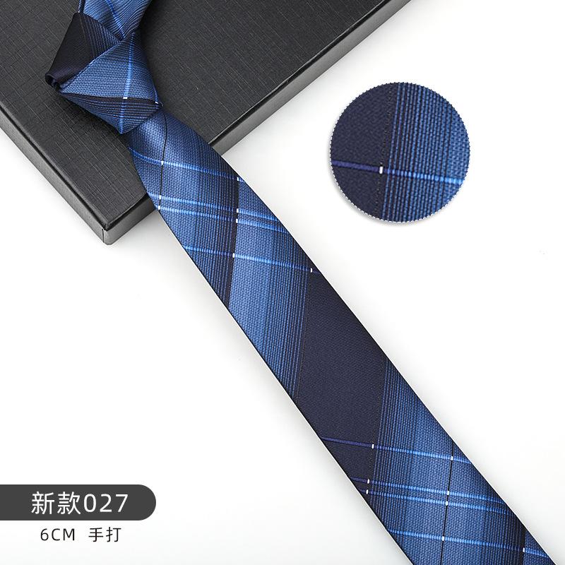Men'S And Women'S Korean Version 6Cm Fashion Casual Professional Striped Hand-Made Thin Tie Groom Best Man Wedding Banquet Tie