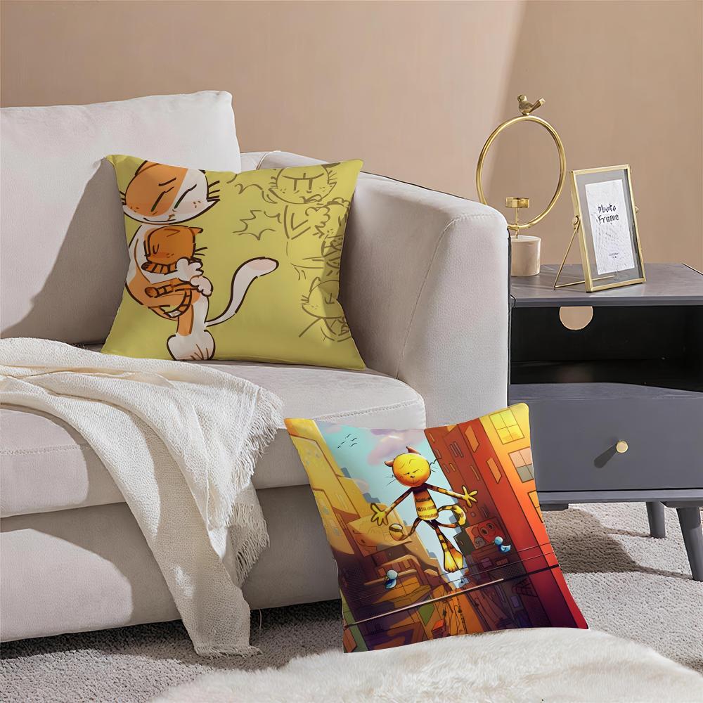Funny Cute DDog Man Cushion Cover Throw Pillow Cover Hidden Button Durable Polyester Chair Cushion