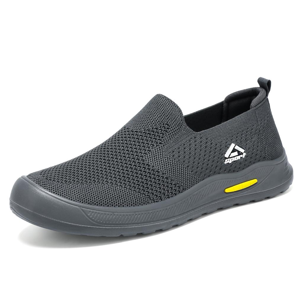 Men’s Casual Breathable Mesh Slip‑On Shoes Lightweight Summer Flywoven Loafers for Everyday Walk Outdoor Comfort