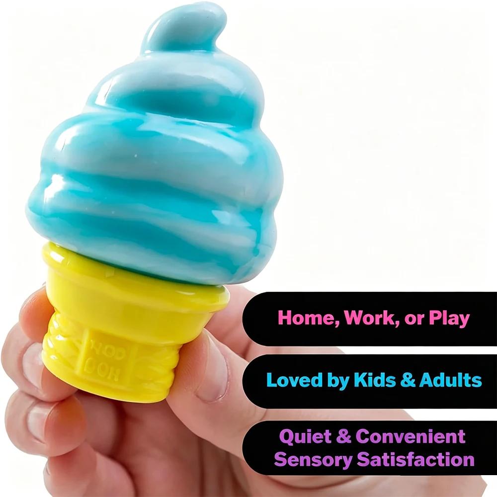 Eiscreme-förmiger Dekompressions-Needohh Nice Cream Cone Überraschung Stressabbau Quetsch-Party Geschenk Geschenke Ornamente