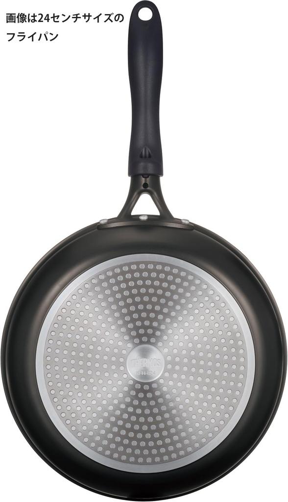 Amazon.co.jp Exclusive Thermos Durable Series Frying Pan, 20cm, Smoke Black, Induction Compatible, KFH-020 SMB