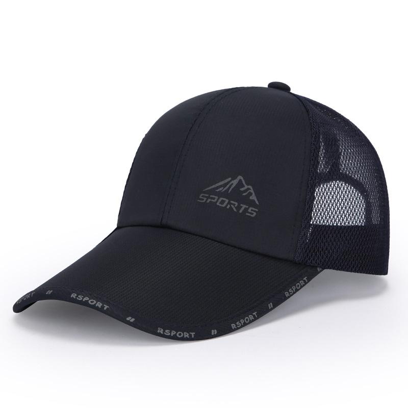 Net Cap Men's Spring Summer Baseball Cap Outdoor Fishing Cap Long Brim Breathable Mesh Cap