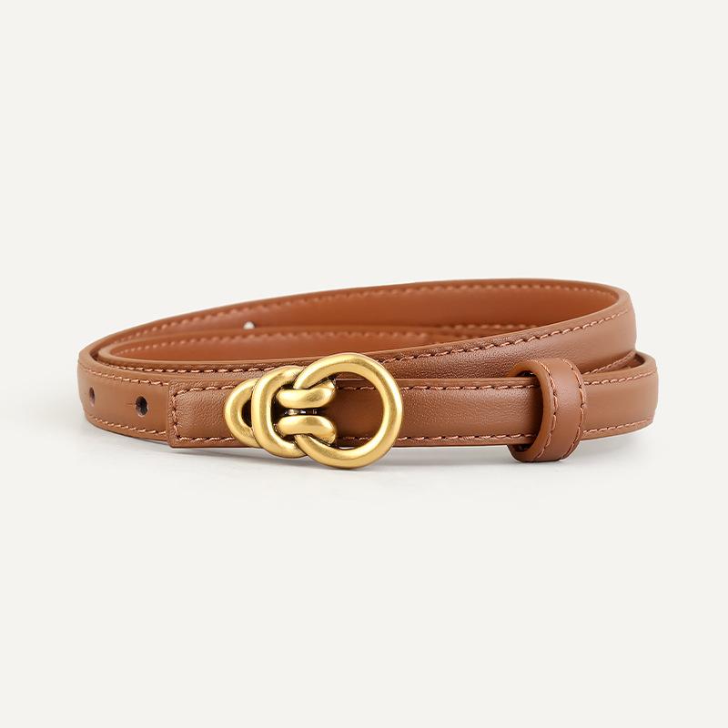 Women S Vintage Genuine Leather Belt Pin Buckle For Jeans