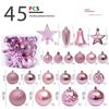 Hot 45PCS 4/6/8CM Tree Top Star Christmas Ball Christmas Tree Pendant Set Pack 2025 New Year Navidad Gifts Christmas Decoration