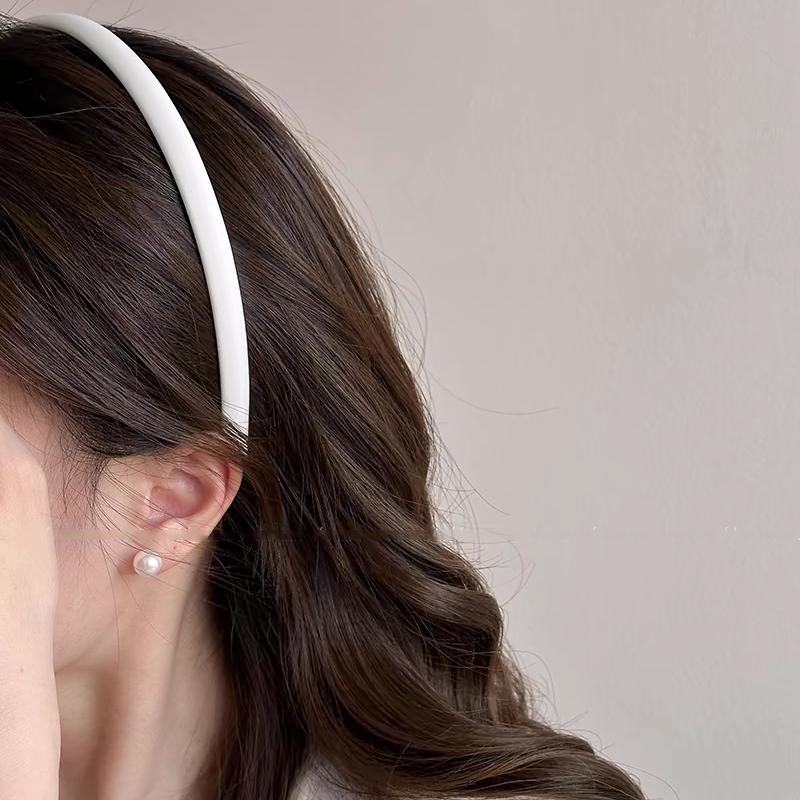 2 Stück Mode 1,2 cm Schmal Solide Lünette Haarbänder Stirnbänder für Frauen Männer Mädchen Vintage Reifen für Waschgesicht Werkzeug Haarbänder Accessoires