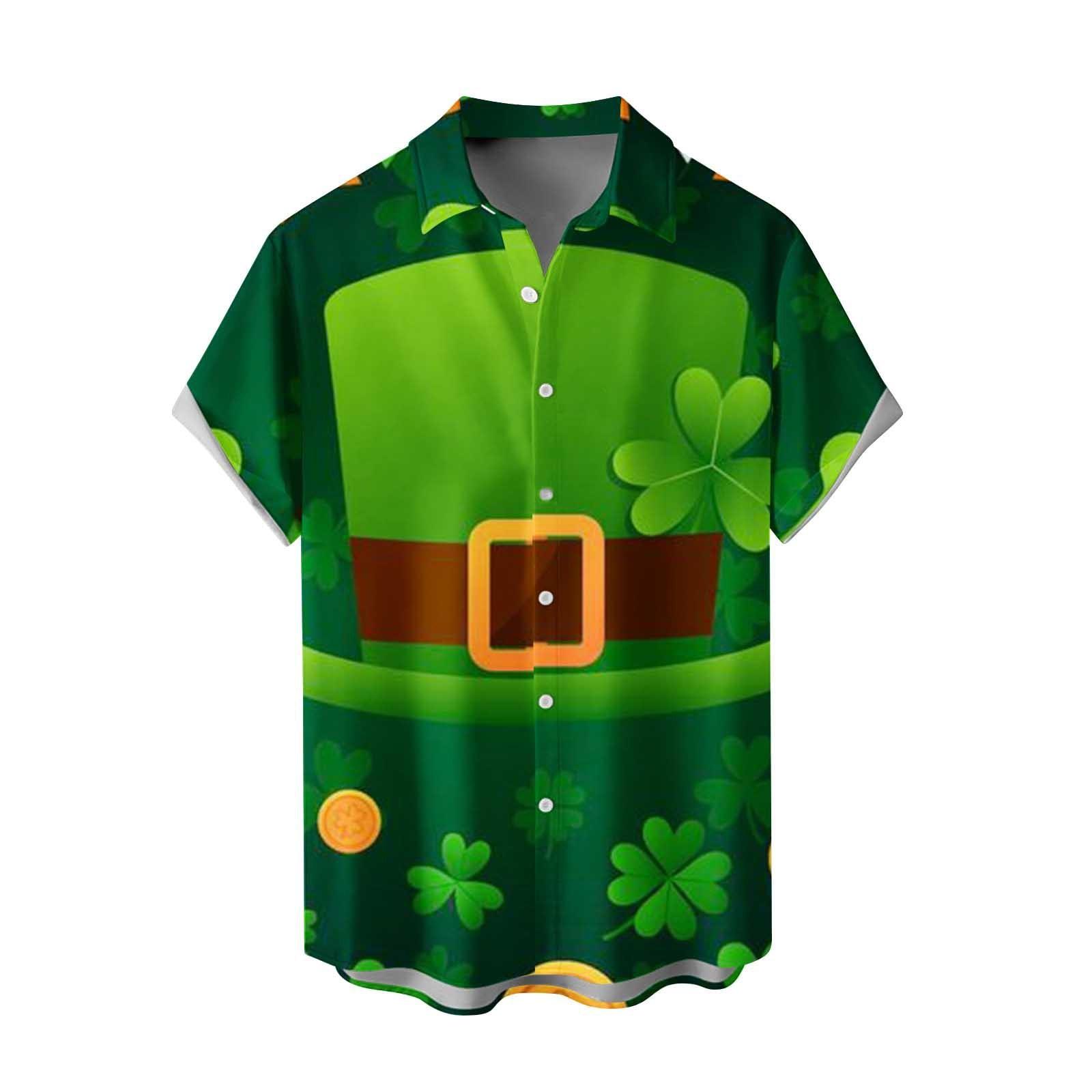 Новые весенние и летние мужские рубашки свободного покроя с 3D-принтом и короткими — фото 7