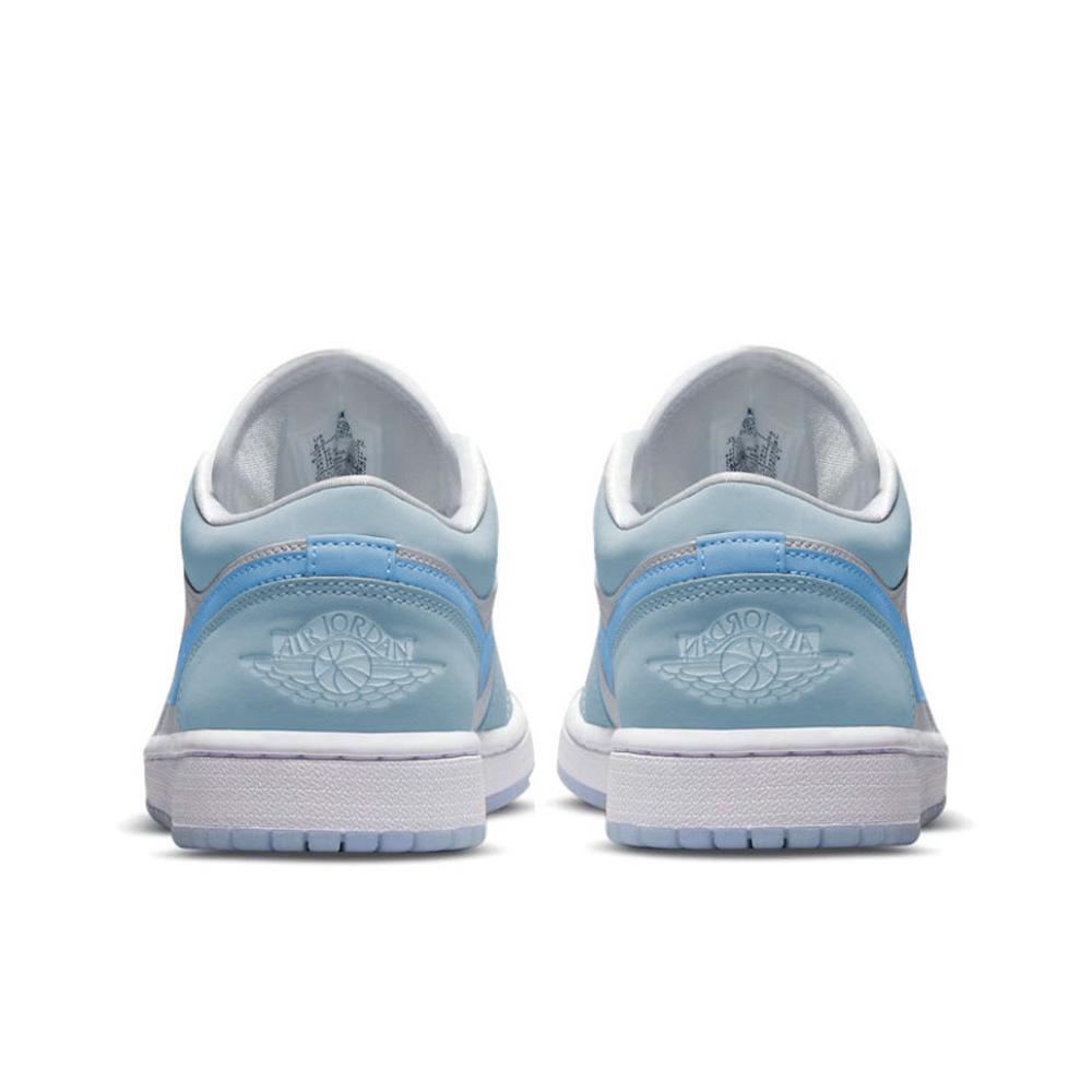 Jordan Air Jordan 1 Cushioning Slip Resistant Abrasion Resistant Low Top Vintage Basketball Shoes Women's Blue White DC0774-105(Team499-)