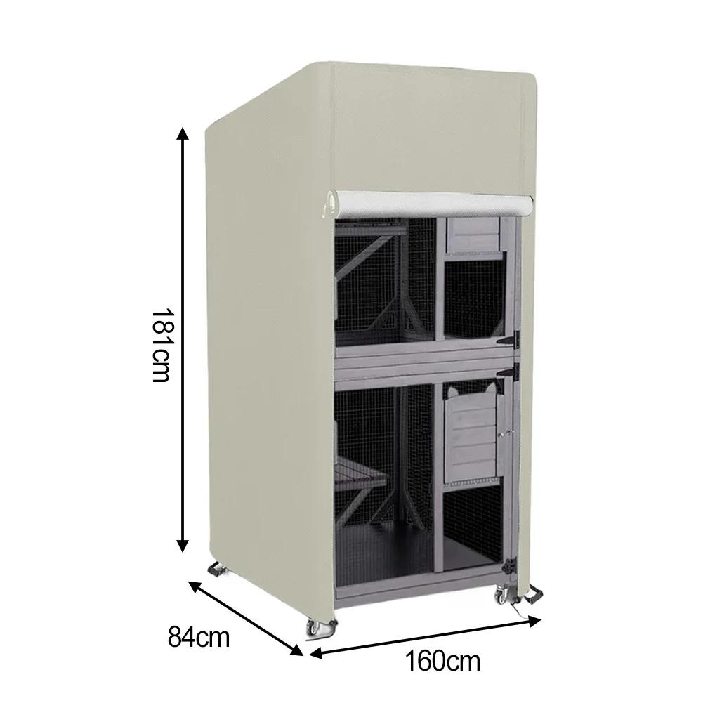 1 Stück Outdoor Katzenhausabdeckung mit verstellbarem Kordelzug Wasserdichte Schutzabdeckung für große Katzenkäfige Haus Staubdichte Abdeckungen