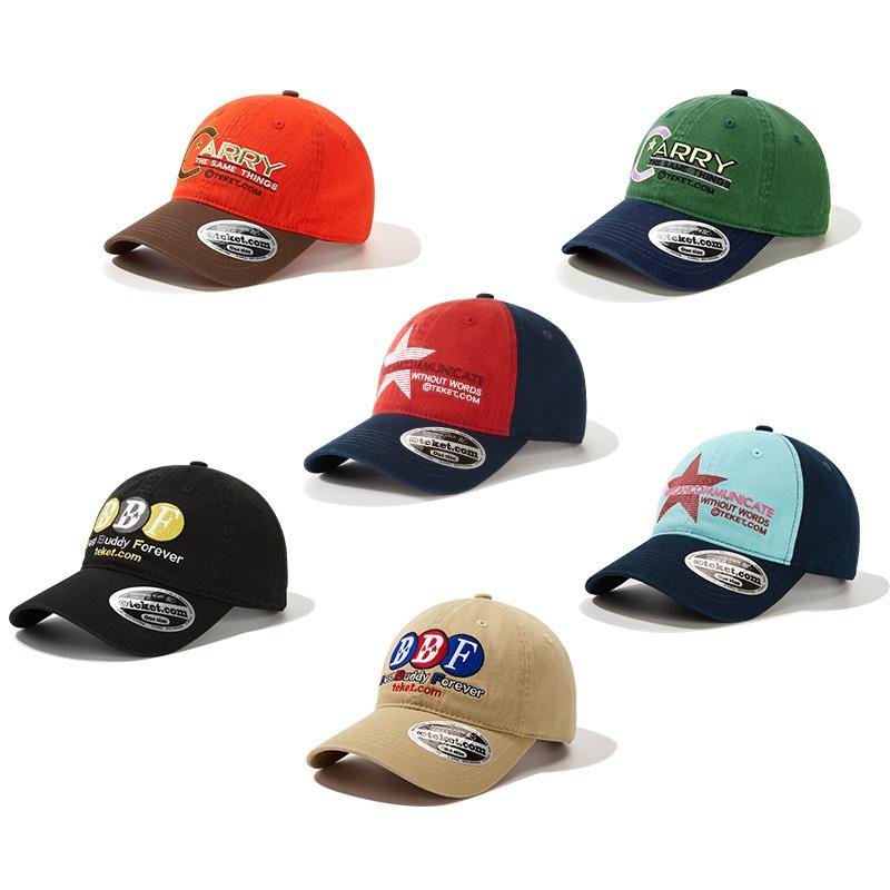 Tide brand retro style letter baseball cap female hip hop street cap trendy versatile heavy industry design hat male