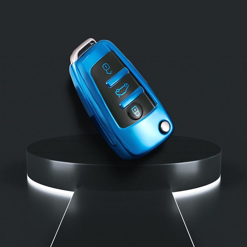 For Q2 Q3 Q5 Q7 Q8 SQ5 A1 A3 8P A4 A5 A6 C7 A7 S3 S7 S8 R8 C5 C6 TT RS3 RS6 TPU Car Folding Key Cover Case Accessories
