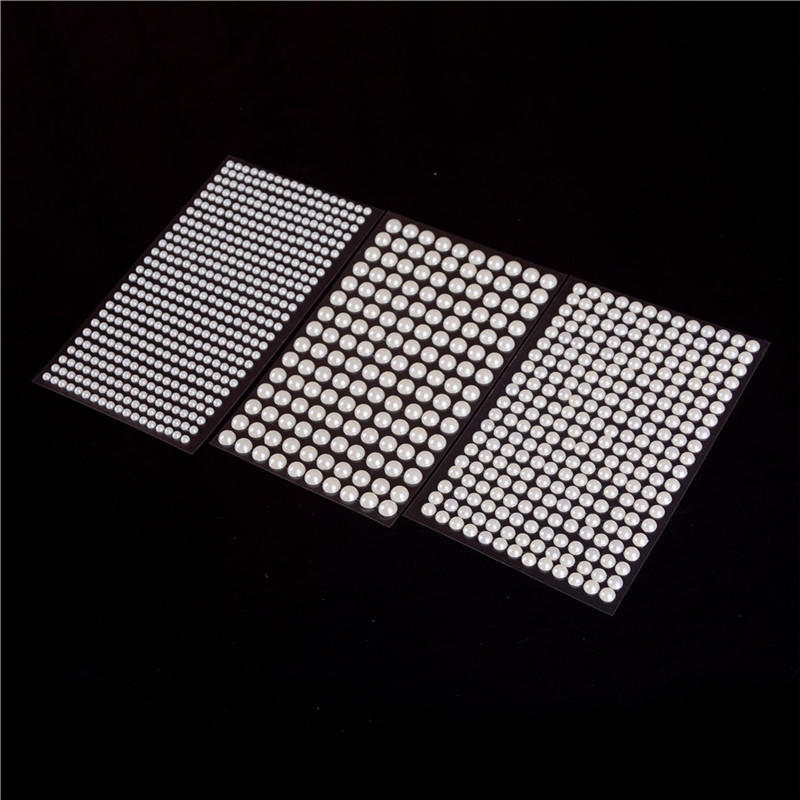 Weiße Perlen Aufkleber Kinder DIY Spielzeug Imitationsperlen Acryl Selbstklebend Deko