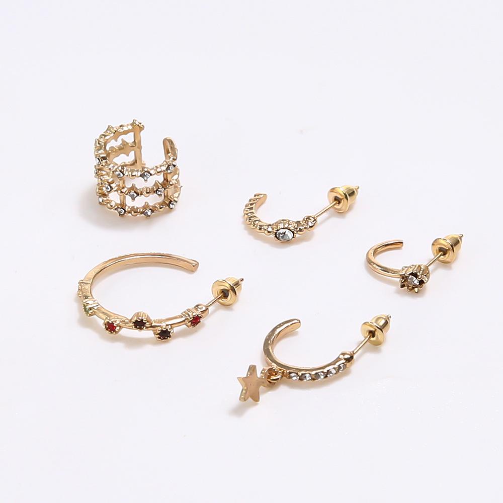Earrings, Sparkling Diamonds, Colorful Diamond Earrings, Earrings, Simple Temperament Asymmetrical Earrings