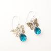 Apatite Gemstone 925 Sterling Silver Jewelry Butterfly Earrings 1.3" For Women EE-155-1