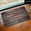 Imitation Wood Grain Non-Slip Thickened Floor Mat Washable Decorative Area Rug for Kitchen Living Room Bedroom Entrance