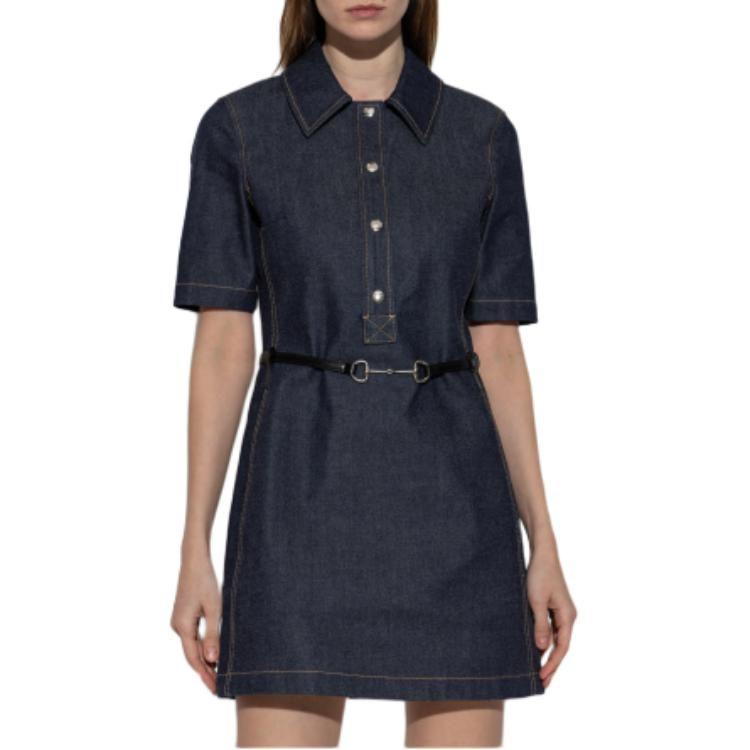 GUCCI Denim Shirt Dress 819818-XDC9E-4100
