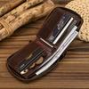 Leather Short Wallet Multi-Card Zipper Wallet For Men And Women Cowhide Wallet With Change Bag Wallet