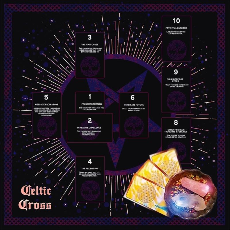 Card Reading Star Pattern Tarots Card Tablecloth Altars Cloth Altars Cloth Divinations Card Table Cloth Tapestry