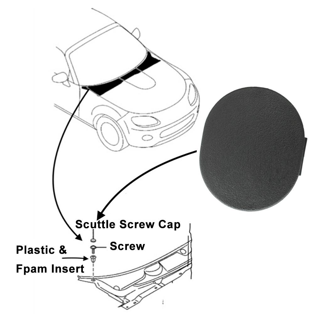 2PCS Windshield Wiper Cowl Grille Cap Screw Cover For Mazda 3 BK MX5 Miata NA NB NC RX7 Millenia MPV Eunos Ford Probe Laser