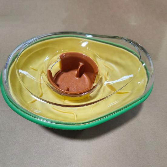 Avocado Shape Dog Slow Feeder Bowl Anti-Vomit Interactive Puzzle Feeding Bowl for Small Medium Large Dogs Cats