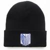 Wings of Freedom Anime Attack On Titan Embroidered Knit Hat Woolen Hat Warm Student Hat Unisex Cold Weather Hat