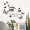 DIY Butterfly Wall Art Decals Waterproof Self-Adhesive PVC Stickers for Lash Beauty Salon Shop Wall Decor