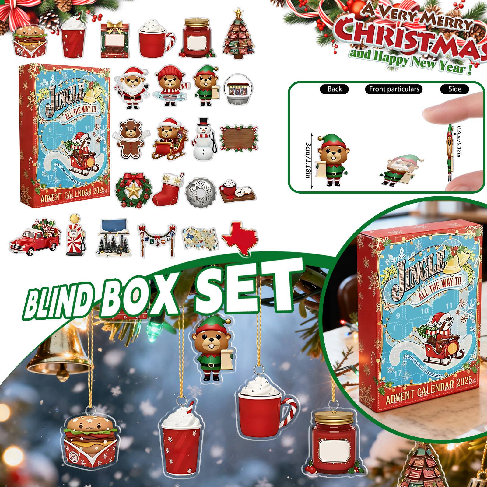 

2D Адвент-календарь включает 24 адвент-календаря, календарь обратного отсчета и коллекционные сюрпризы One Size