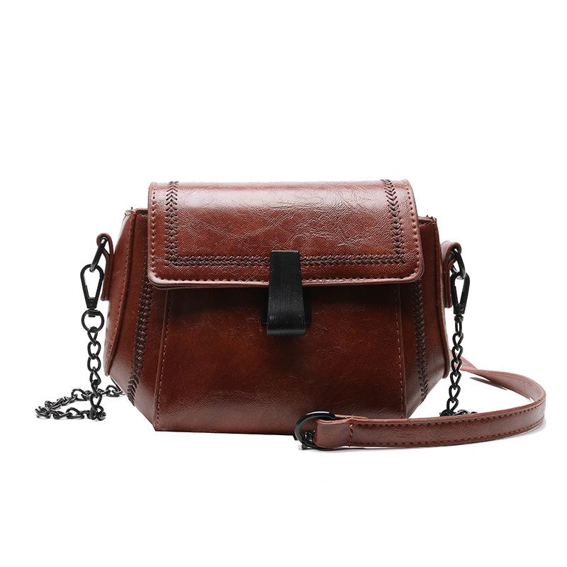 Fashionable Retro Niche Design Commuter Bag with Chain Strap and Single Shoulder Crossbody Bag