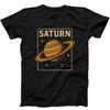 Saturn Planet Solar System Stars Universe Sunny Gift Tee Black T Shirt 457