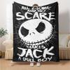 Jack Skellington Blanket Soft & Cozy Perfect for Livingroom Seaside Picnics All-Season Use Playful Design Birthday Christmas Gift Blanket