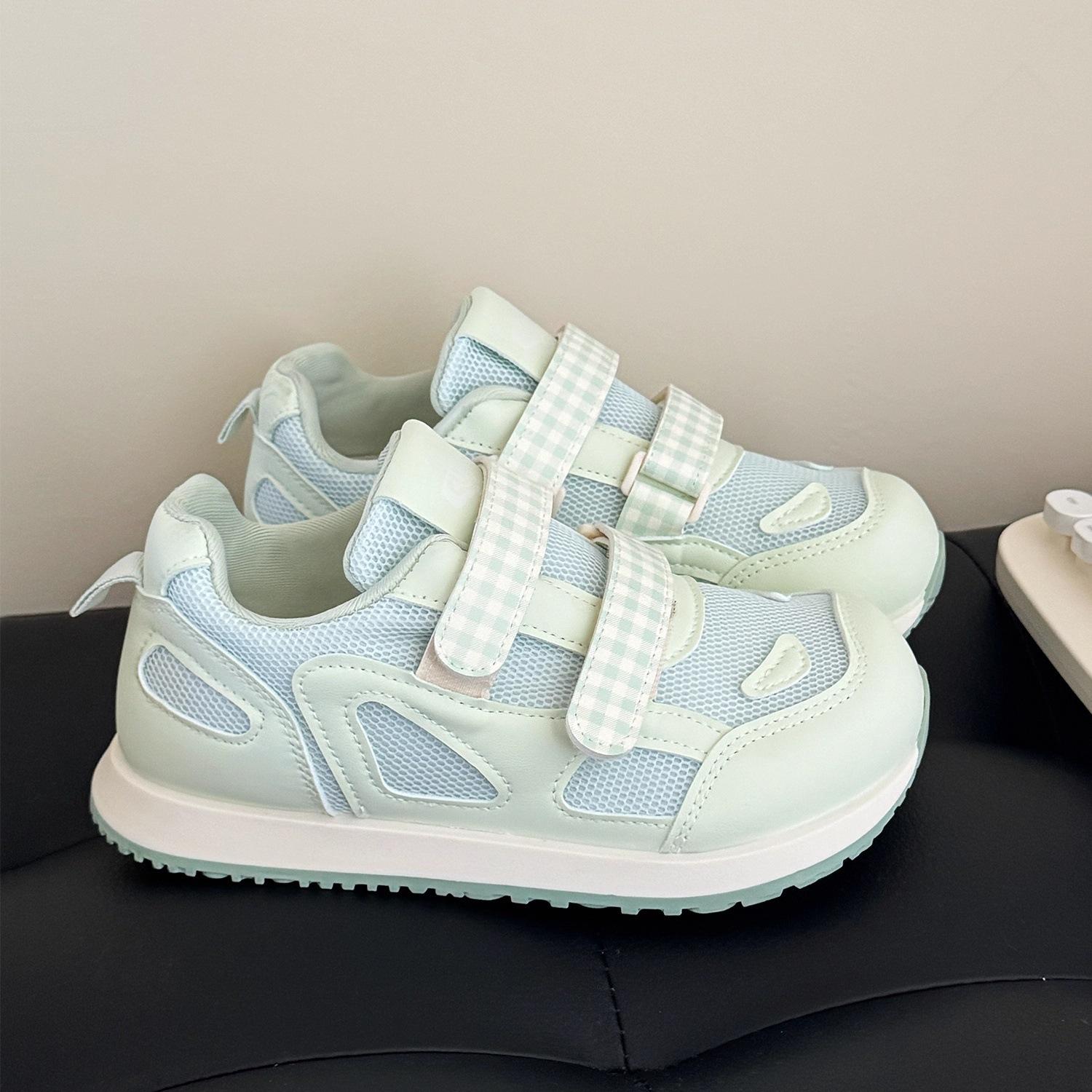 

Yiyuan новые уродливо-милые туфли на липучках детские летние 2025 толстоподошвенные универсальные сетчатые спортивные туфли дышащие маленькие белые туфли 40 светло-зеленый