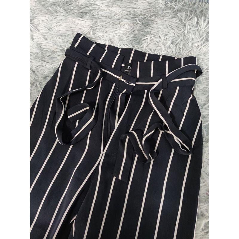 Export Single Autumn New Versatile Fashion Stripes Loose Slim Looking Casual Pants Women's High Waist Loose Pants Elegant Pants