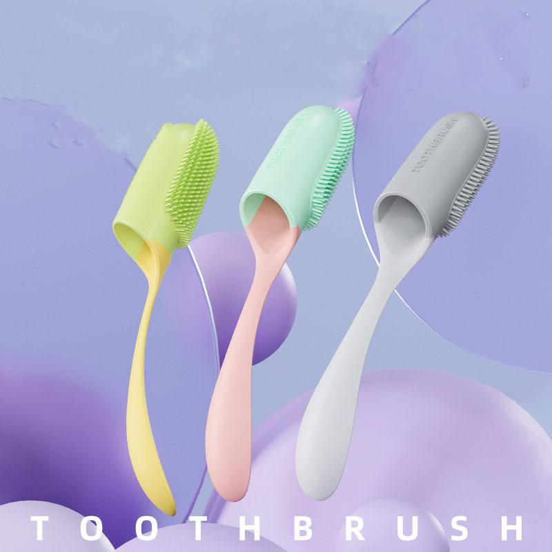 

Pet Finger Toothbrush With Handle Soft Rubber Teeth Cleaning Brush Dog Cat Oral Cleaning Tool