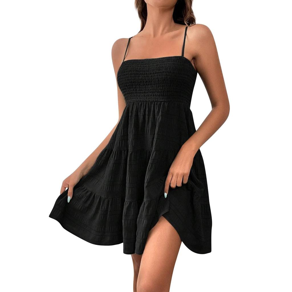 Kadın Günlük Yaz Elbise Kolsuz Sundress Tank Elbiseler Plaj Elbisesi Plaj Elbisesi