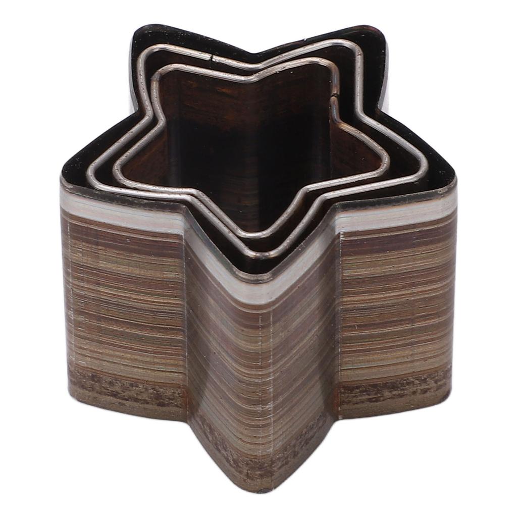 3 Stück Leder Stanzform Set 5-zackige Sternform Scharfer Legierter Stahl Leder Stanz- und Schneidform Kit
