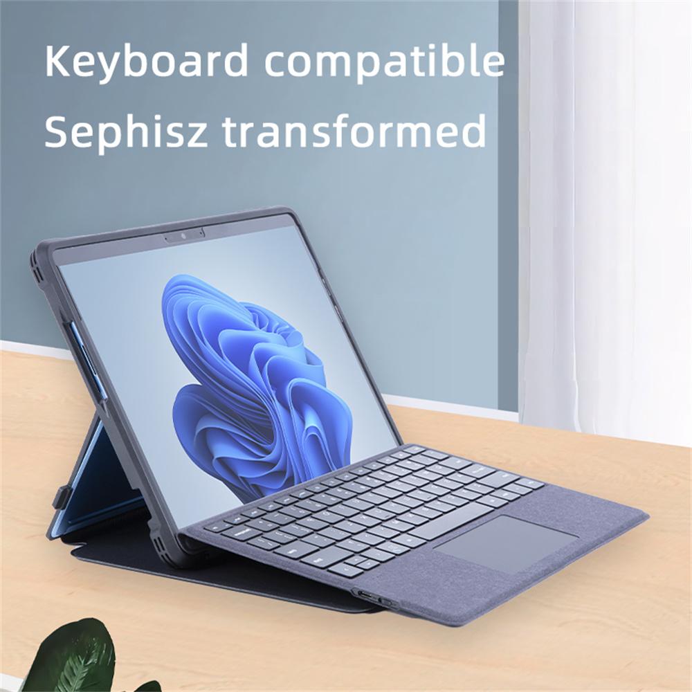 For Microsoft Surface Pro 11/10/9 Case PU Leather+Acrylic+TPU Protective Tablet Cover