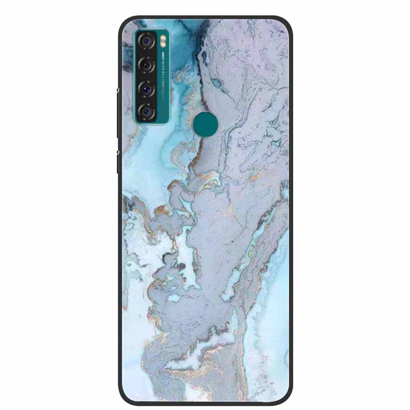 Per Custodia TCL 20 SE Marmo Silicone TPU Cover Posteriore Morbida Custodia per Telefono Per TCL 20 SE T671H Coque Cartoon Antiurto Moda Funda