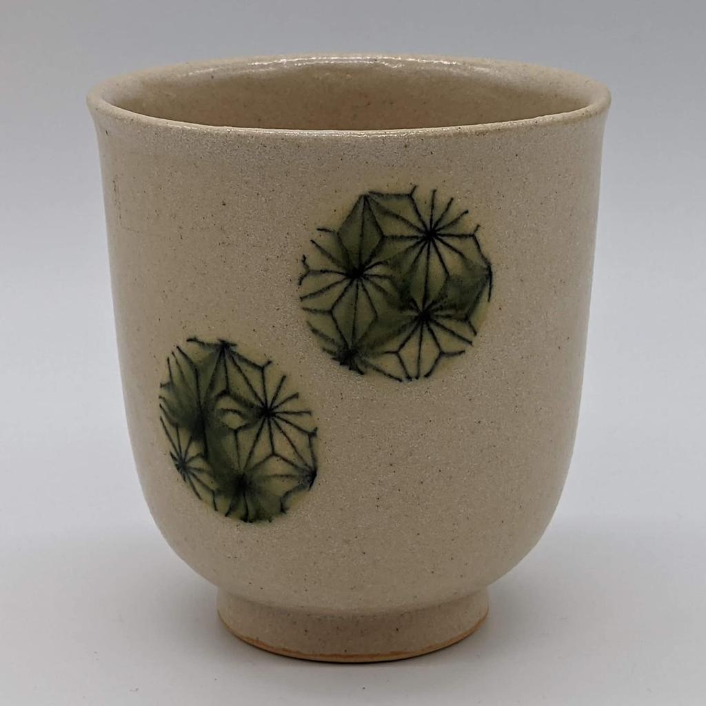 Utsuwa Roan Seto Ware Ekaze Shino Asanoha Made In Teacup, Large, Pattern, Pattern, Japan, 027-0037