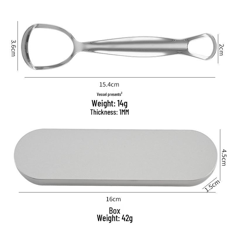 In-stock Stainless Steel Double-Headed Tongue Scraper for Oral Cleaning and Bad Breath Removal