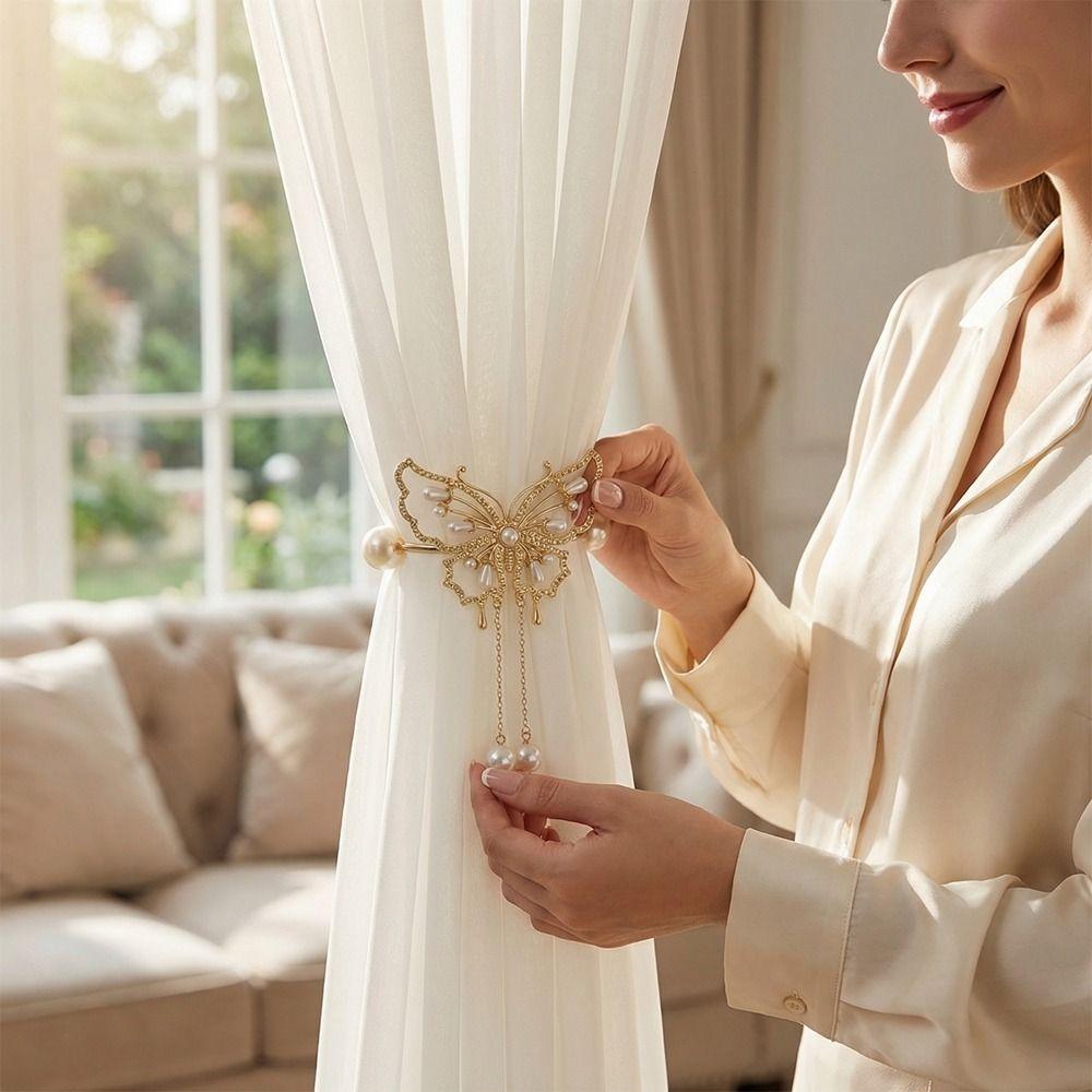 Luxury Curtain Tiebacks Metal Curtain Holdbacks Butterfly Curtain Buckle  Dining Room