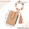 Faux Leather Card Holder Bracelet Keychain Bohemian Style Wristband Card Case Keyring  Everyday Use