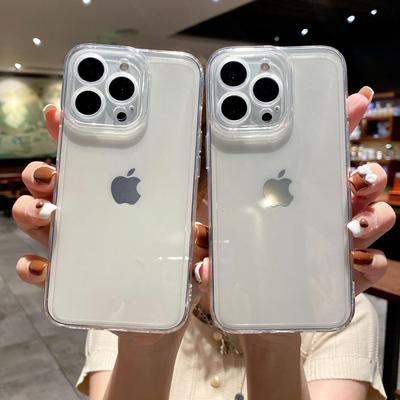 Transparent Straight-edge TPU Soft Case for IPhone 15 Pro Max, Full Coverage, Minimalist 16-inch Protective Case