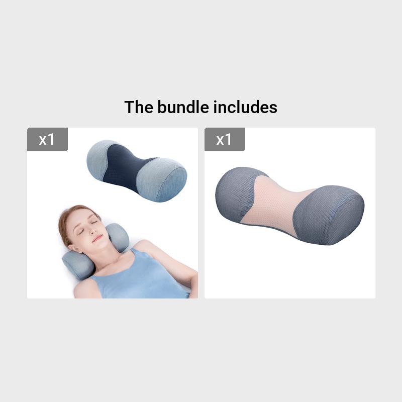 Small Neck Roll Pillow, Cervical Pillow for Travel, Contour Support Pillow for Sleeping, with Breathable Pillowcase