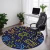 1pc Gamer Pattern Chair Carpet for Office, Non-slip, Soft and Durable Office Rug for Interior Decoration, Perfect for Office Yy260313061