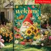 2D Flat - 2D Flat - 2D Printing, Welcoming Spring Dwarf Sunflower Wildflower Butterfly Flower Garden Flag 2 (8)- Outdoor Garden Flag Double-Sided Home